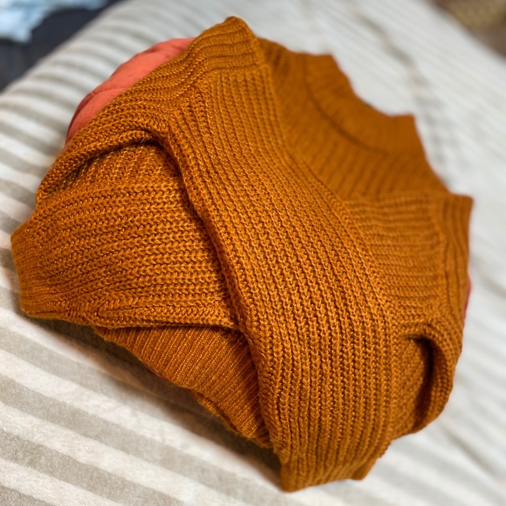 80s Cropped Thick Sweater